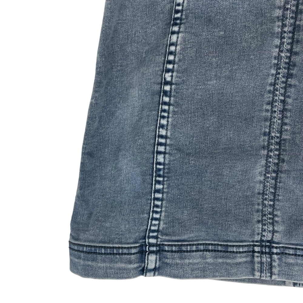 ⭐️2/$20 Free People Womens Modern Femme Denim Jean Stretch Bodycon Mini Skirt - Picture 6 of 15